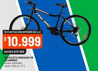 Changomas Bicicleta rodado 26 aluminio oferta