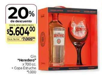 La Anonima Gin "Heredero" x 700 cc. + Copa Estuche oferta