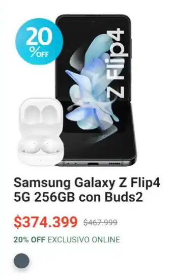 Claro Samsung Galaxy Z Flip4 5G 256GB con Buds2 oferta