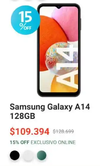 Claro Samsung Galaxy A14 128GB oferta