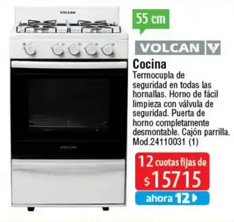 Casa Silvia VOLCAN V Cocina 55 cm 12 cuotas fijas de oferta