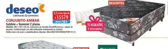 deseo Colchón + Sommier 2 plazas Medidas 190 x 140 x 28 cm. 12 cuotas fijas de