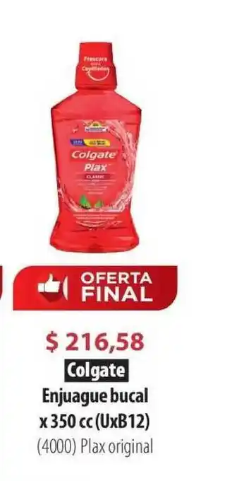 Parodi Colgate Enjuague bucal x 350 cc (UxB12) oferta