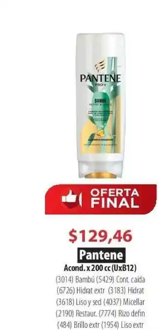 Parodi Pantene Acond. x 200 cc (UxB12) oferta