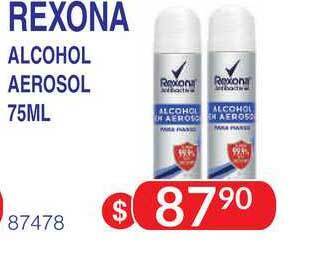 Masivos Rexona Alcohol Aerosol 75ml oferta