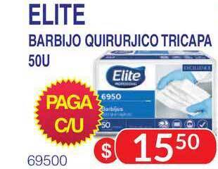 Masivos Elite Barbijo Quirurjico Tricapa 50U oferta