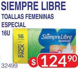 Masivos Siempre Libre Toallas Femeninas Especial 16u oferta