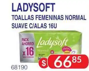 Masivos Ladysoft Toallas Femeninas Normal Suave C/Alas 16U oferta