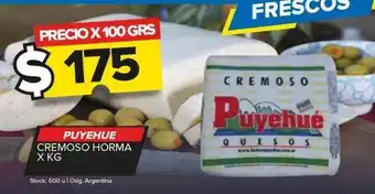 Carrefour Maxi Queso cremoso puyehué horma x 100g oferta