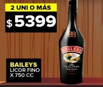 Carrefour Maxi Licor fino baileys x 750cc oferta