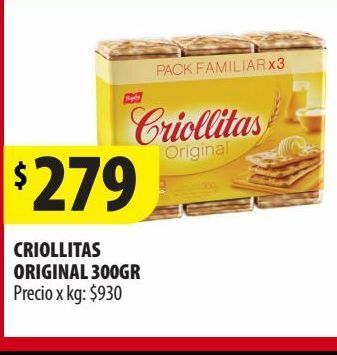 Punto Mayorista Criollitas original 300g oferta