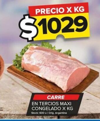 Carrefour Maxi Carré en tercios congelado x kg oferta