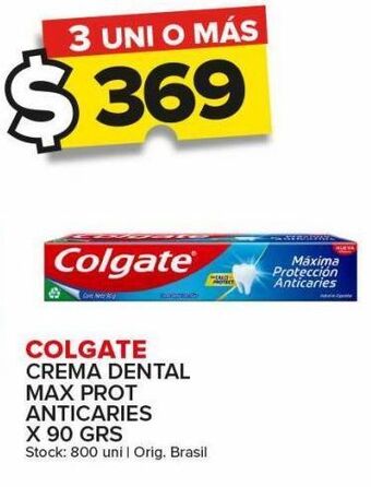 Carrefour Maxi Crema dental colgate maxima protección anticaries x 90g oferta