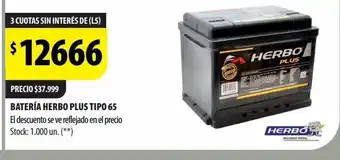 Punto Mayorista Batería herbo oferta