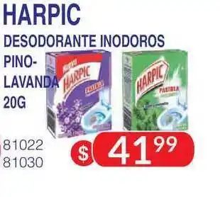 Masivos Harpic Desodorante Inodoros Pino-lavanda 20g oferta
