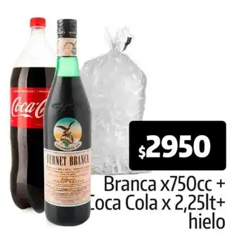 Autoservicio Capo Branca x750cc+ Coca Cola x 2,25lt+ hielo oferta