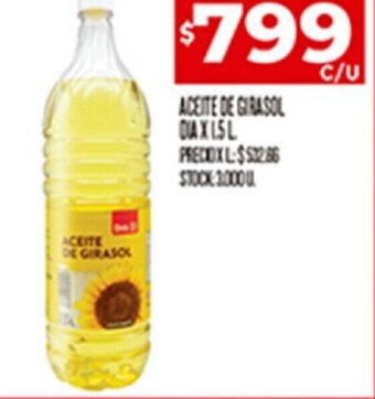 Supermercados DIA ACEITE DE GIRASOL Dia x 1,5L oferta