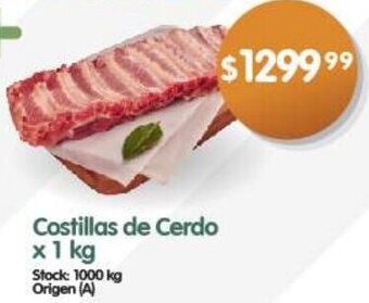 Supermercados Buenos Días Costillas de Cerdo x 1 kg oferta