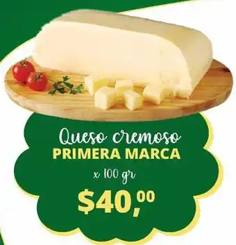 Supermercados A Granel Primera Marca Queso cremoso 100gr oferta