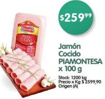 Supermercados Buenos Días Jamón Cocido PIAMONTESA x 100g oferta