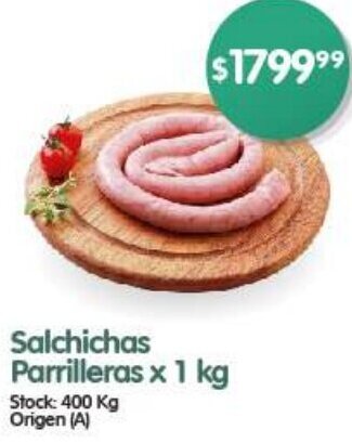 Supermercados Buenos Días Salchichas Parrilleras x 1 kg oferta