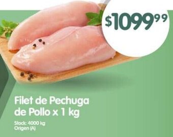 Supermercados Buenos Días Filet de Pechuga de Pollo x 1 kg oferta