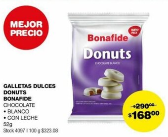 Atomo Conviene GALLETAS DULCES DONUTS BONAFIDE 52g oferta