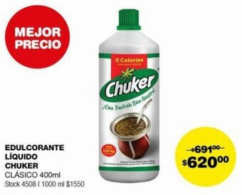 Atomo Conviene EDULCORANTE LÍQUIDO CHUKER CLÁSICO 400ml oferta