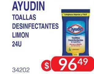 Masivos Ayudin Toallas Desinfectantes Limon 24U oferta