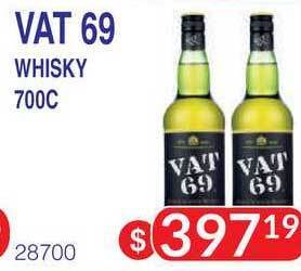 Masivos Vat 69 Whisky 700C oferta