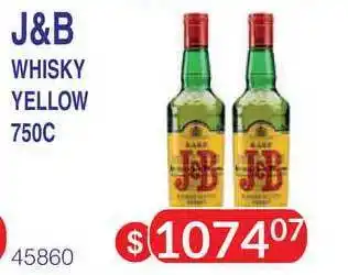 Masivos J&B Whisky Yellow 750C oferta