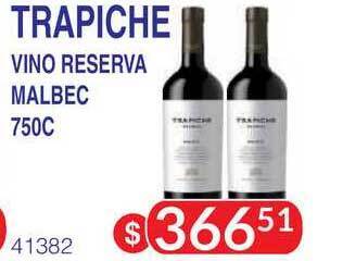 Masivos Trapiche Vino Reserva Malbec 750C oferta