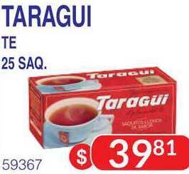 Masivos Taragui Te 25 Saq. oferta