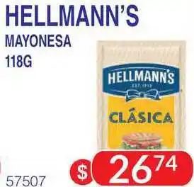 Masivos Hellmann's Mayonesa 118G oferta