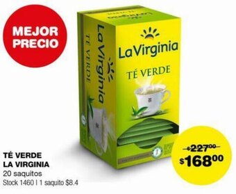 Atomo Conviene TÉ VERDE LA VIRGINIA 20 saquitos oferta