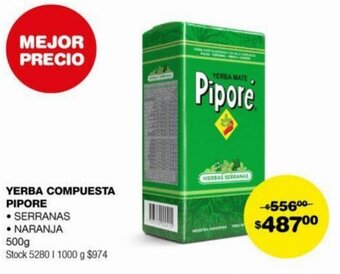 Atomo Conviene YERBA COMPUESTA PIPORE 500g oferta