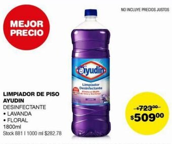 Atomo Conviene LIMPIADOR DE PISO AYUDIN 1800ml oferta