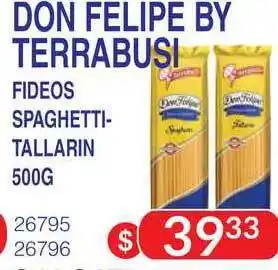 Masivos Don Felipe By Terrabusi Fideos Spaghetti-tallarin 500G oferta