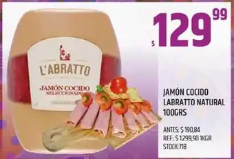 Supermercados Todo Jamón Cocido Labratto Natural 100grs oferta