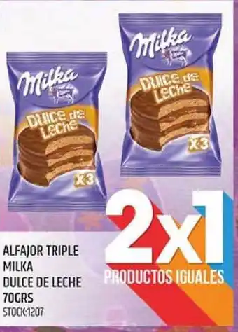 Supermercados Todo Milka Alfajor Triple Dulce De Leche 70grs oferta