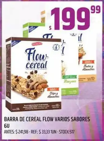 Supermercados Todo Barra De Cereal Flow Varios Sabores 6u oferta