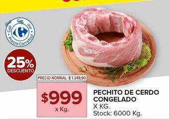 Carrefour Maxi Pechito de cerdo congelado x kg oferta