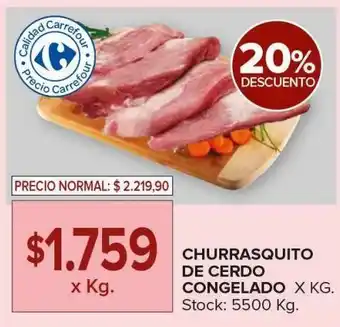 Carrefour Maxi Churrasquito de cerdo congelado kg oferta