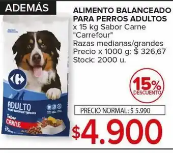 Carrefour Maxi Alimento balanceado para perros carrefour 15kg oferta