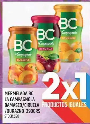 Supermercados Todo BC La Campagnola Mermelada Damasco/Ciruela/Durazno 390Grs oferta