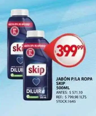 Supermercados Todo Skip Jabón P-la Ropa 500ml oferta
