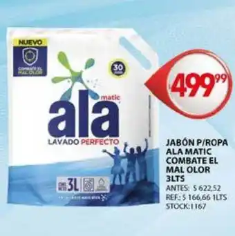 Supermercados Todo Ala Jabón P/Ropa Matic Combate El Mal Olor 3Lts oferta