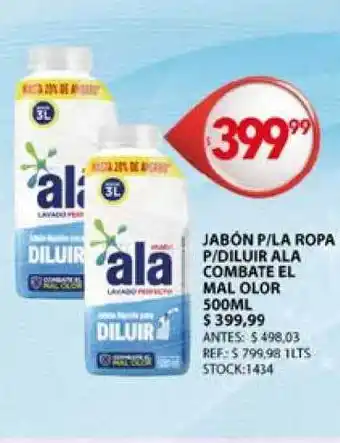 Supermercados Todo Ala Jabón P/La Ropa P-Diluir Combate El Mal Olor 500ml oferta
