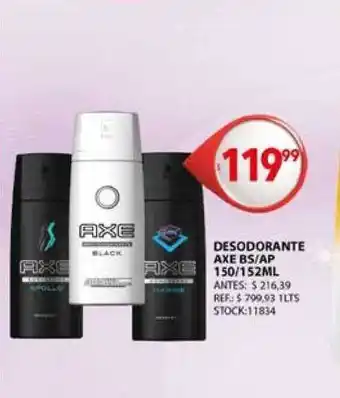 Supermercados Todo Axe Desodorante BS/AP 150/152ml oferta