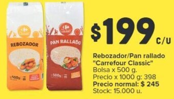 Carrefour Rebozador/Pan rallado "Carrefour Classic" Bolsa x 500 g. oferta